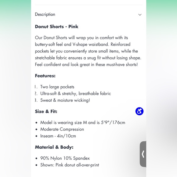 Muscles and Donuts - EUC Pink Donut Athletic Shorts with Pockets Size Large - Picture 14 of 14